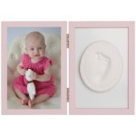 Licofun Otisk ručičky nebo nožičky dřevěný rám Růžová barva písku – Zboží Mobilmania