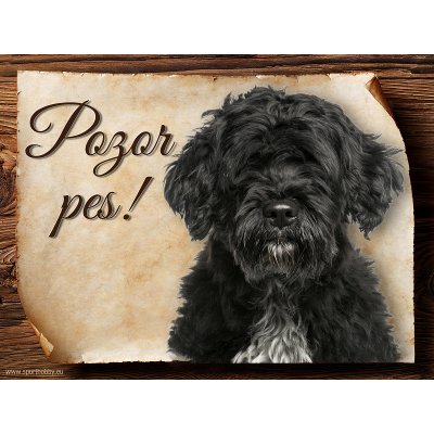 Sport hobby Cedulka Portugalský vodní pes Pozor pes 20 x 15 cm – Hledejceny.cz