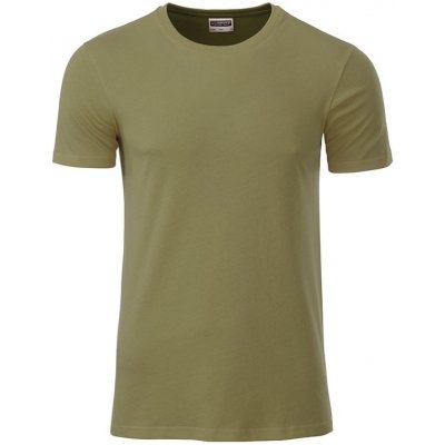 James & Nicholson Klasické tričko z biobavlny 8008 khaki – Zboží Mobilmania