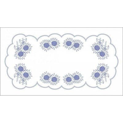 Beruška Vyšívání ubrus 50x90 cm slunečnice – Sleviste.cz