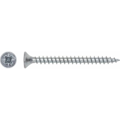 Uni vrut se zápustnou hlavou TX25 plný závit bíle pozink. 5x35 mm, 12 ks – Hledejceny.cz