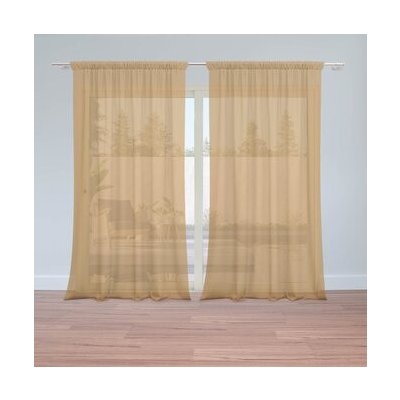 Sablio Záclony Okrová: 2ks 150x250cm – Hledejceny.cz