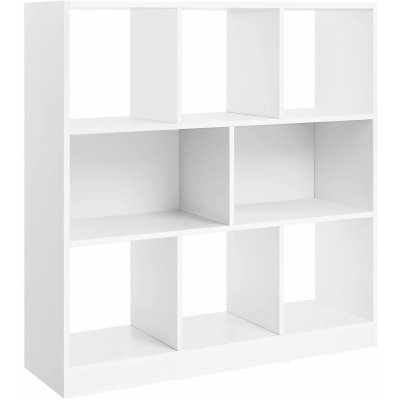 Vasagle Bílá knihovna LBC52WT 97x30x100 cm – Zbozi.Blesk.cz