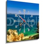 Obraz s hodinami 1D - 50 x 50 cm - Algarve, part of Portugal, travel target, verry nice Algarve, část Portugalska, cestovní cíl, veselý – Hledejceny.cz