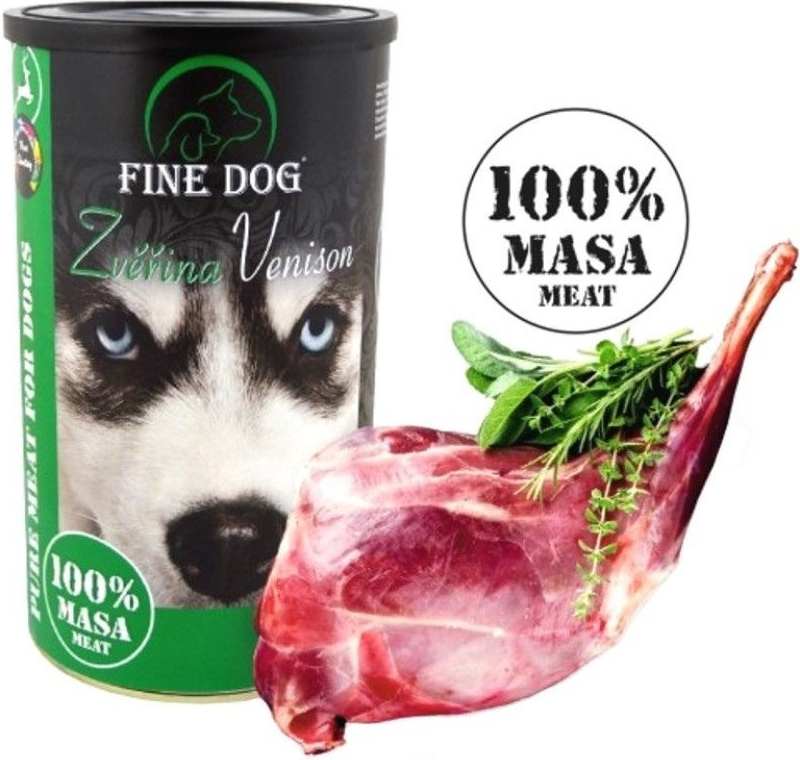 Fine Dog zvěřina 100% masa 8 ks 1200 g