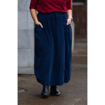 Italy fashion manšestrová sukně BĚTKA tmavě modrá – Zboží Dáma