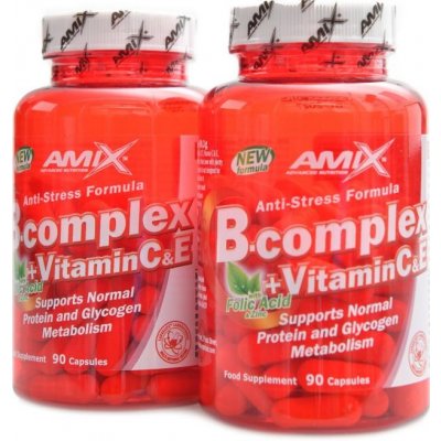 Amix B-complex + vitamín C a E 2 x 90 kapslí – Hledejceny.cz
