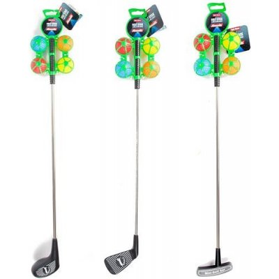 Teddies Golfová sada 1ks hůl 60cm + 4ks míček kov/plast – Zboží Živě