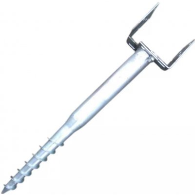 Zemní vrut se stavitelnou patkou U 80–170 mm, celková délka 885 mm – Sleviste.cz
