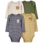 CARTER'S Body dlouhý rukáv Navy Olive Animal kluk 4ks – Hledejceny.cz