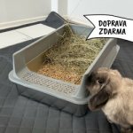 Aniland Velká Nerezová toaleta pro králíky s vysokým okrajem Steely 60 x 40 x 20 cm – Hledejceny.cz