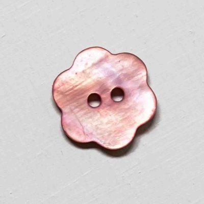 Knoflík Drops 615 - kytička (pudrová) 15 mm – Zboží Dáma