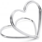 Stojánky na jmenovku srdíčko STŘÍBRNÉ, 2,5 cm, 10 ks – Zboží Dáma