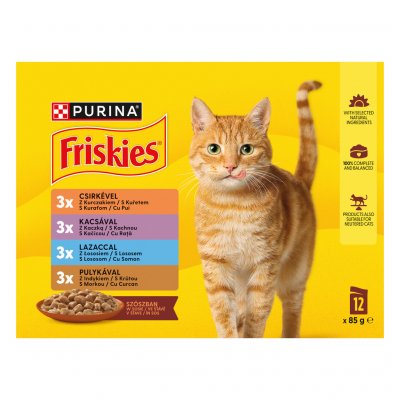 Friskies kuře kachna losos krůta ve šťávě 12 x 85 g – Hledejceny.cz
