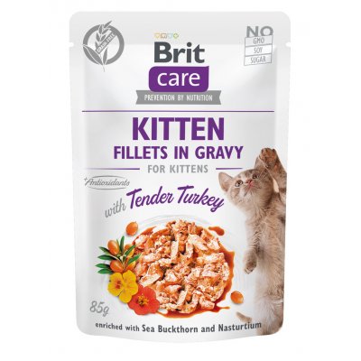 Brit Care Kitten Fillets in Gravy with Tender Turkey 85 g – Zbozi.Blesk.cz