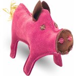 Paf Dog Prasátko Pinky z kůže a juty 28 cm – Zboží Dáma