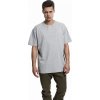 Pánské Tričko Urban Classics Teplé pánské bavlněné oversize triko šedá melír světlá