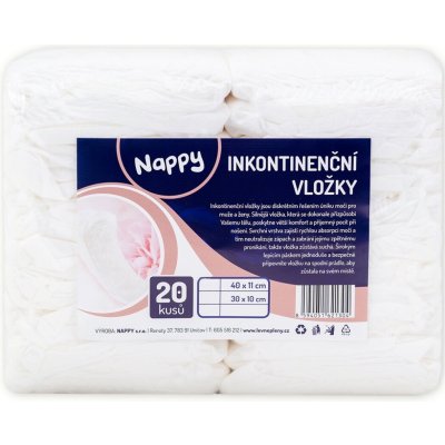 Nappy Inkontinenční vložky 20 ks 40 x 15 cm – Hledejceny.cz