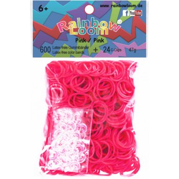 RAINBOW LOOM Original gumičky 600 kusov ružová