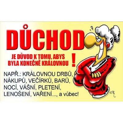 Průkaz Důchod je důvod k tomu – Hledejceny.cz