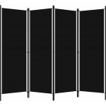 vidaXL 4dílný dělič místností černý 200 x 180 cm – Sleviste.cz