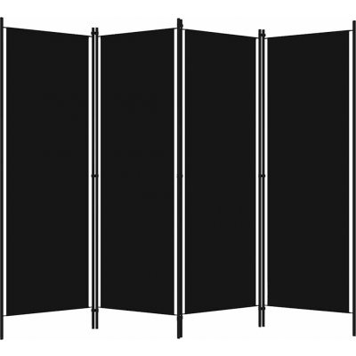 vidaXL 4dílný dělič místností černý 200 x 180 cm – Sleviste.cz