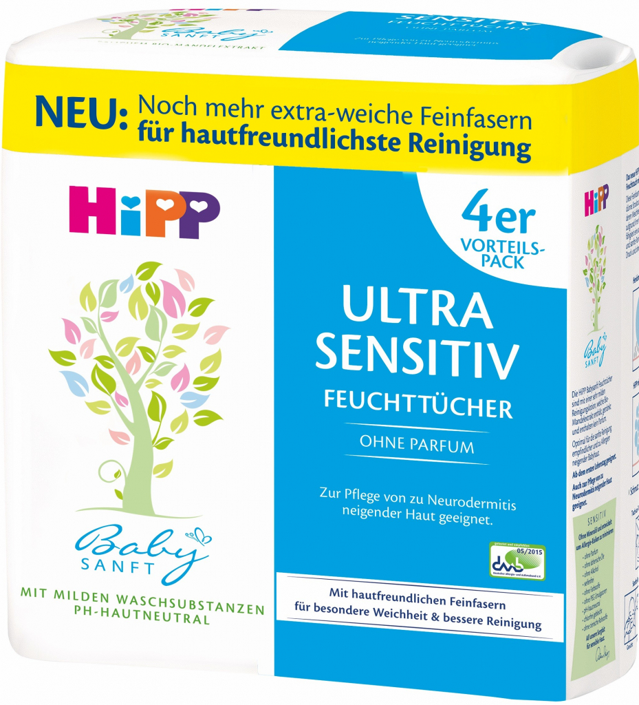 HiPP Babysanft Ultra Sensitive 4 x 52 ks od 129 Kč - Heureka.cz