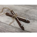 Lyžařský set dřevěný hnědý závěs 12,5cm – Hledejceny.cz