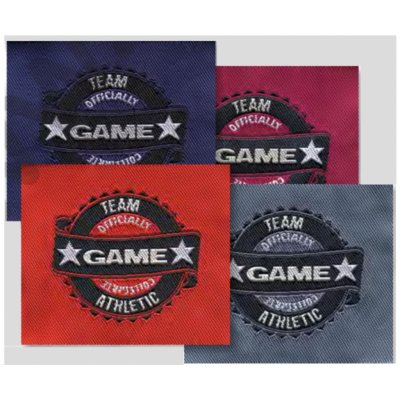 Nášivka Game, 75x65mm barva: šedá – Zbozi.Blesk.cz