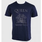 Tričko metal Rock Off Queen Greatest Hits II šedá hnědá modrá černá – Zboží Mobilmania