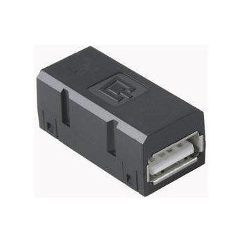 Propojka USB 2.0 BTR Netcom 1401U00812KI, spojka rovná, černá