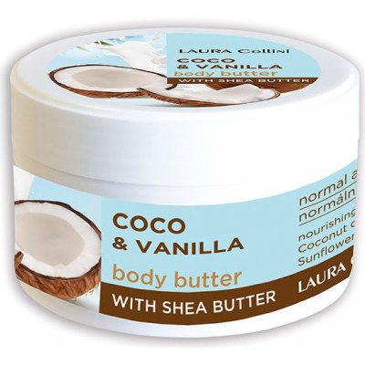 Laura Collini Tělové máslo kokos a vanilka 250 ml – Zboží Dáma