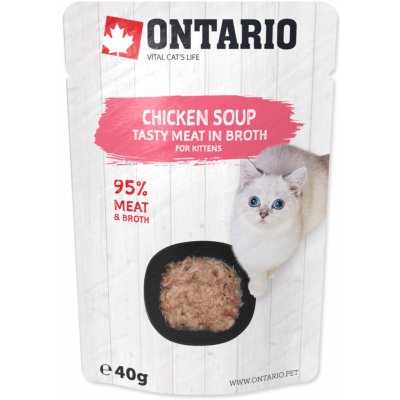 Ontario Soup Kitten Chicken Carrot & Rice 40 g – Zboží Mobilmania