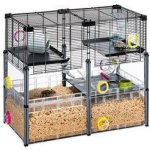 Ferplast MULTIPLA HAMSTER Crystal s výbavou křeček 72,5 x 37,5 x 62 cm – Zboží Mobilmania