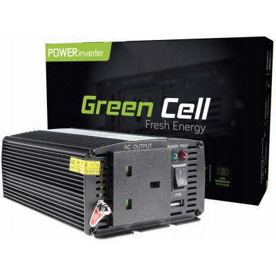 Green Cell 24V/230V 300W/600W modifikovaný sinus UK zásuvka INV02UK | Zboží Auto