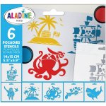 Aladine Šablony 15x12,5 cm 6 ks Piráti – Zboží Dáma