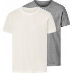 esmara Men pánské triko s BIO bavlnou 2 kusy šedá/bílá – Zboží Dáma