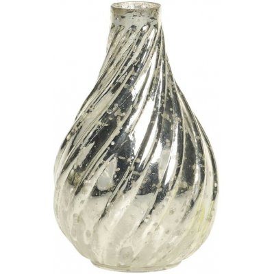 Rtuťová antik skleněná dekorační vázička Vallia - Ø 7*11 cm - Chic Antique – Hledejceny.cz