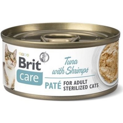 Brit Care Cat Sterilized Paté Tuna & Shrimps 70 g – Zboží Mobilmania