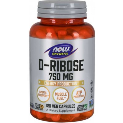 Now D-Ribose 750 mg 120 kapslí