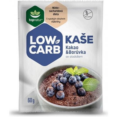 TopnaturvLOW CARB kaše kakao & borůvka 25 x 60 g