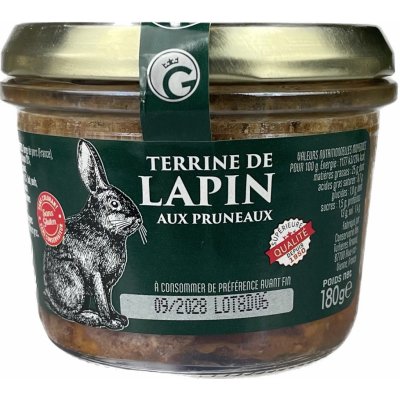 Gourmet Partners Králičí terina se švestkami 180 g – Zboží Dáma
