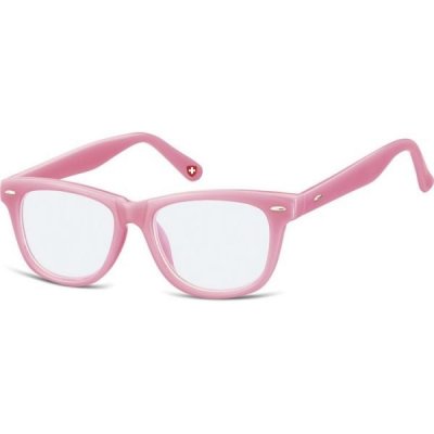 Dětské brýle bez dioptrii Wayfarer - Růžové Montana SUNPK10E