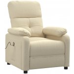 vidaXL Masážní křeslo taupe textil 289681 – Zboží Mobilmania