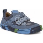 Froddo Barefoot textilní tenisky BF D-Velcro Denim modré – Zboží Dáma