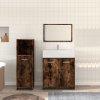 Koupelnový nábytek Nábytek XL 3dílný set koupelnového nábytku kouřový dub kompozitní dřevo