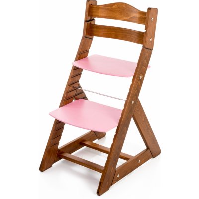 Hajdalánek Rostoucí židle Maja opěrka do kulata dub tmavý / růžová – Hledejceny.cz
