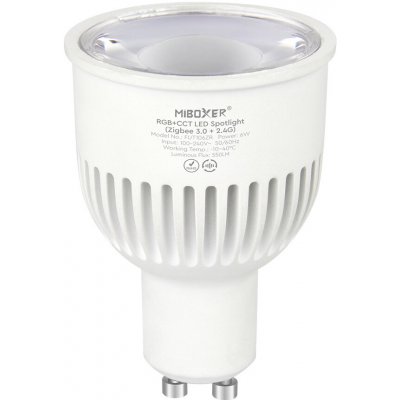 Miboxer LED stmívatelná žárovka GU10, RGB+CCT, Zigbee 3.0, 6W, 2.4GHz, FUT106ZR – Hledejceny.cz