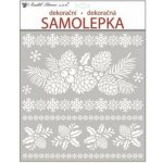Samolepky bílé s glitry 38x31cm lesík s vločkami – Hledejceny.cz