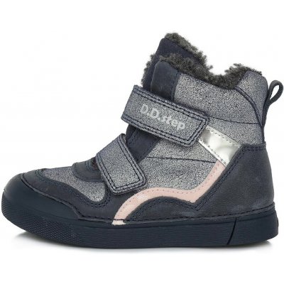 D.D.Step dívčí kožené zimní boty W068-495A – Zboží Mobilmania